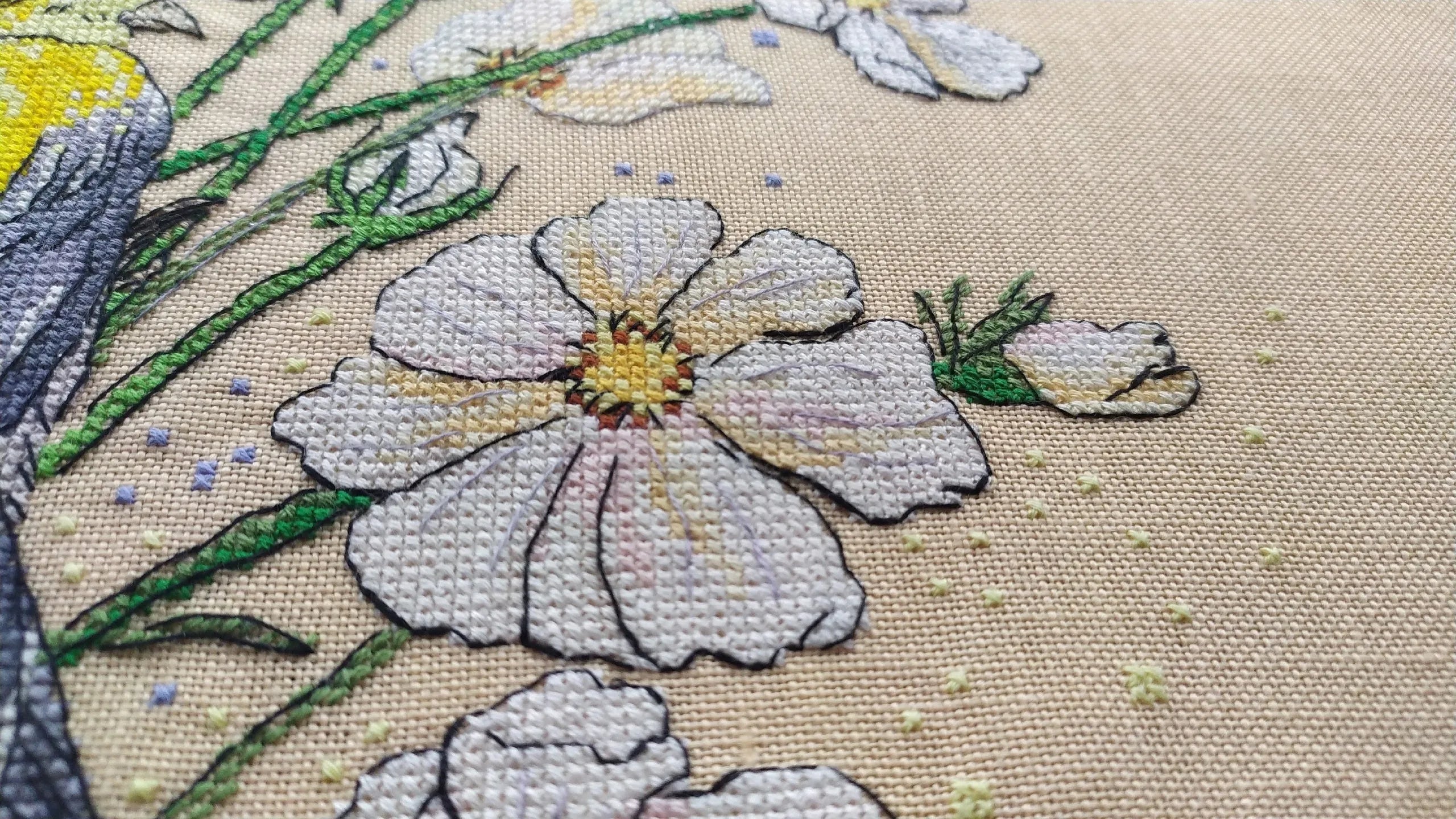 White cosmes - PDF Cross Stitch Pattern-2