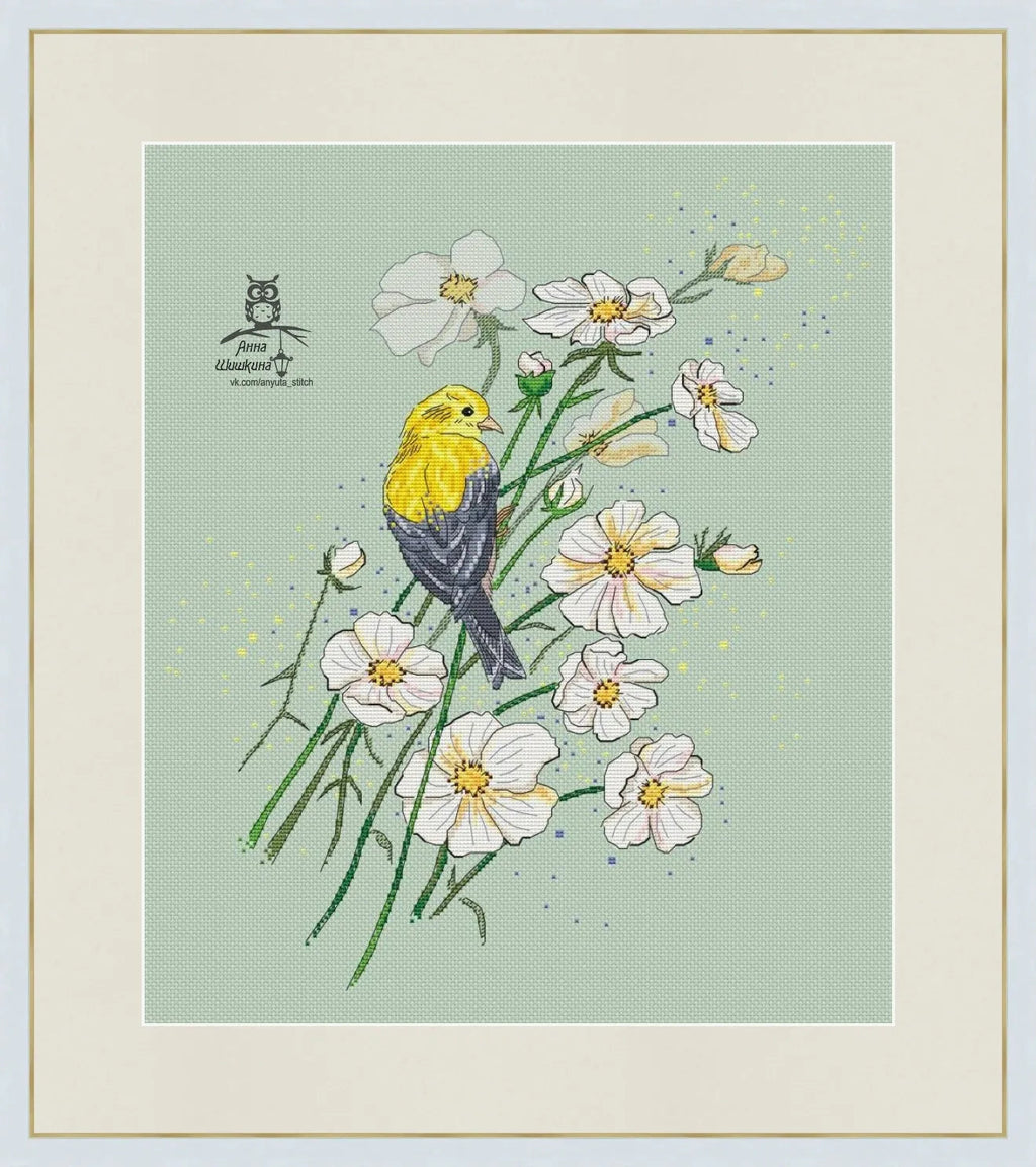 White cosmes - PDF Cross Stitch Pattern-0