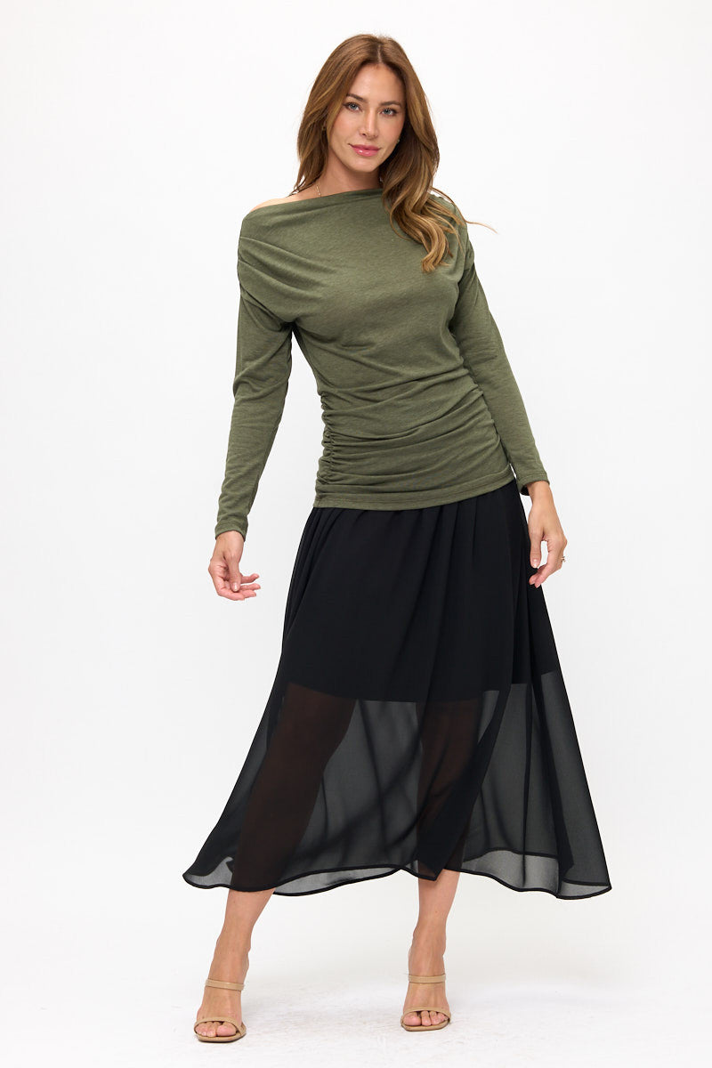 Solid Off The Shoulder Top-4